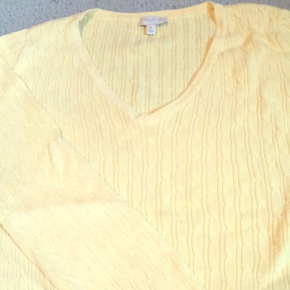 Talbots long sleeve yellow sweater
